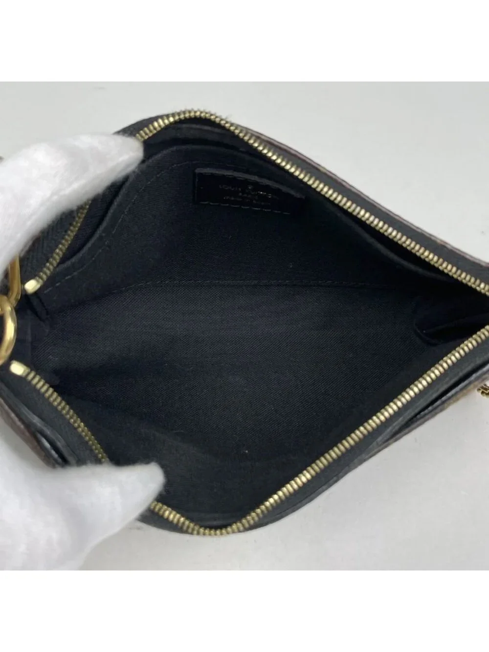 Louis Vuitton Pallas Clutch 2-Way Handbag Monogram Brown Noir